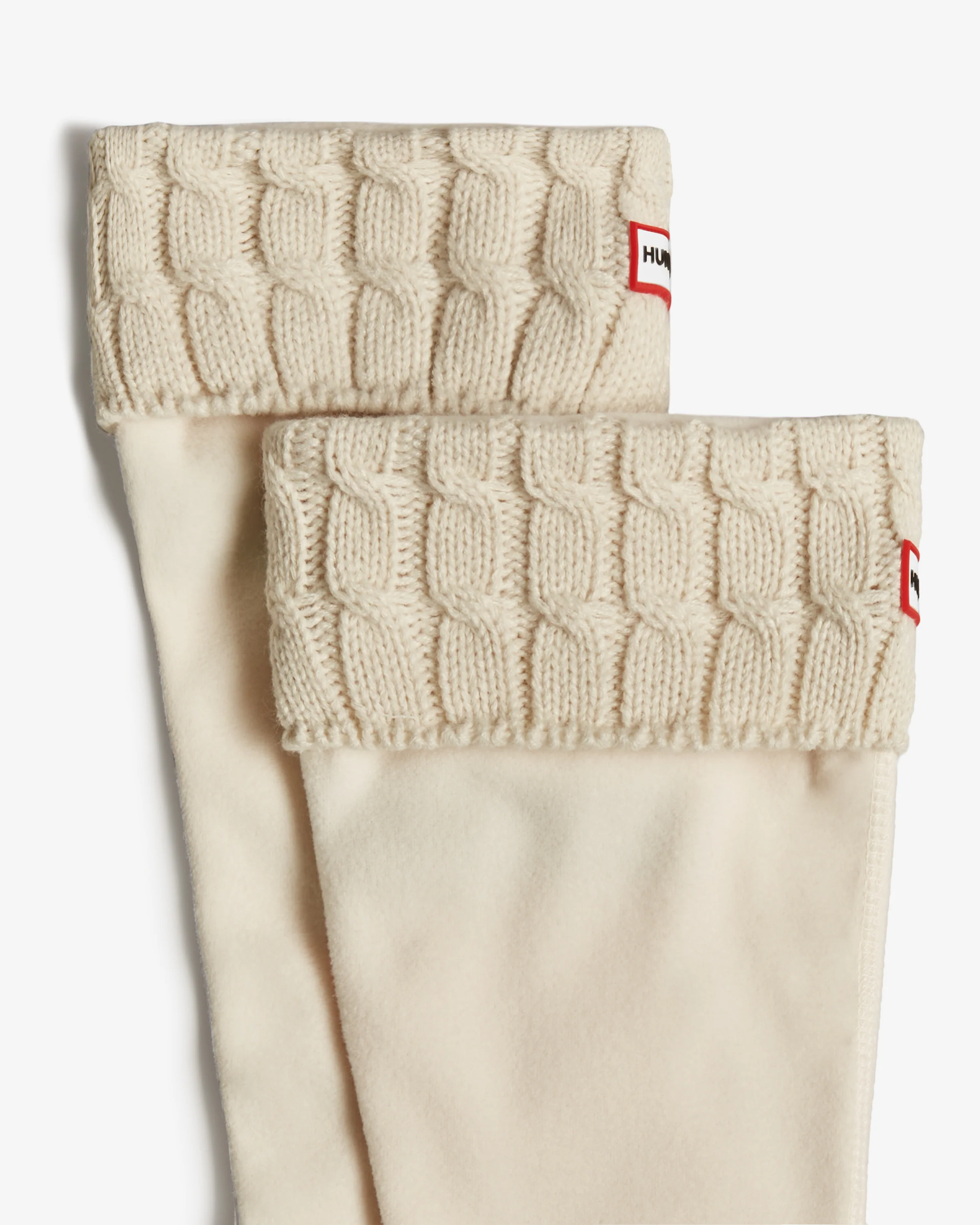 6 Stitch Cable Tall Boot Sock Hunter White - Image 3