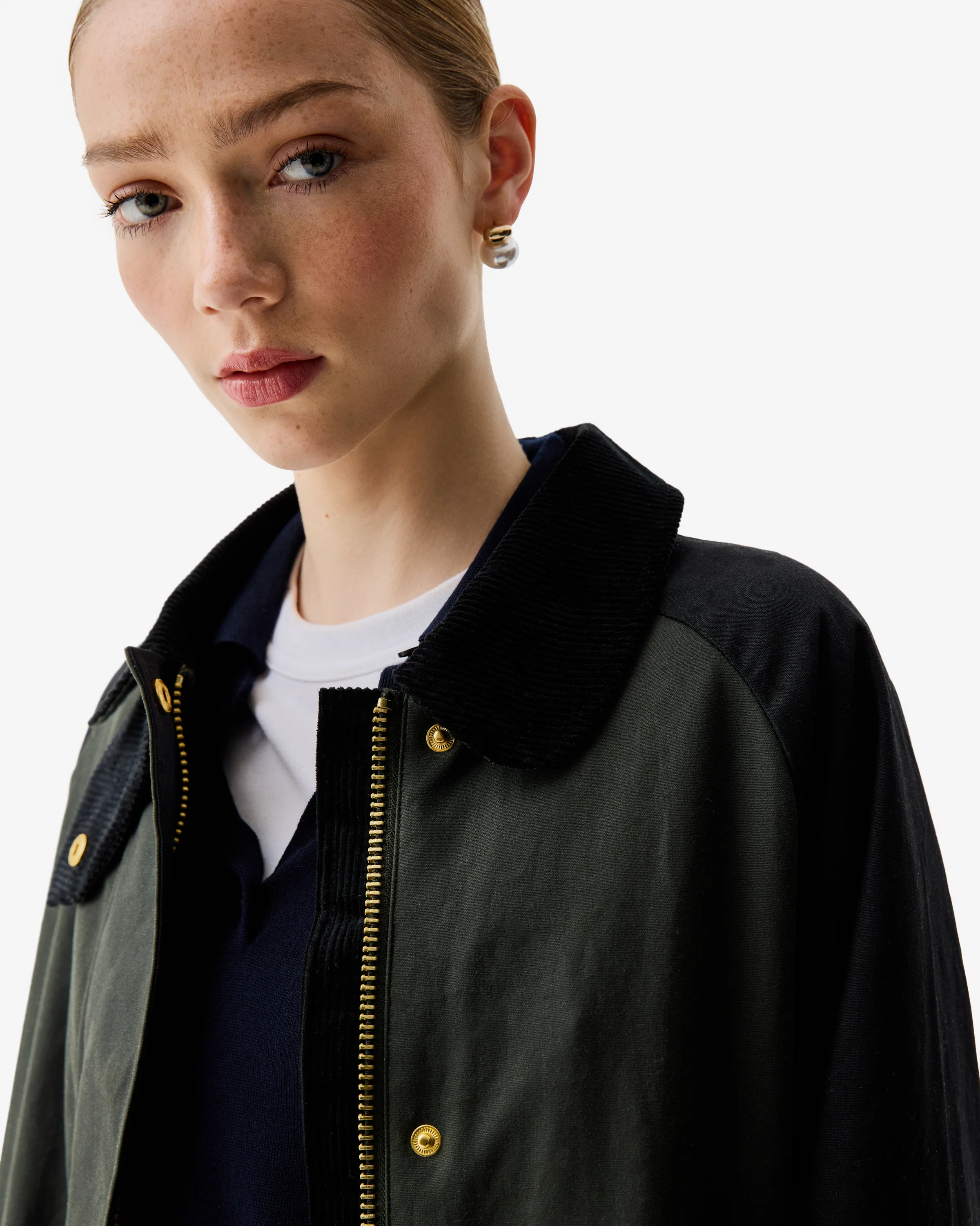 Harrow Patch Colour Block Waxed Coat - Image 4