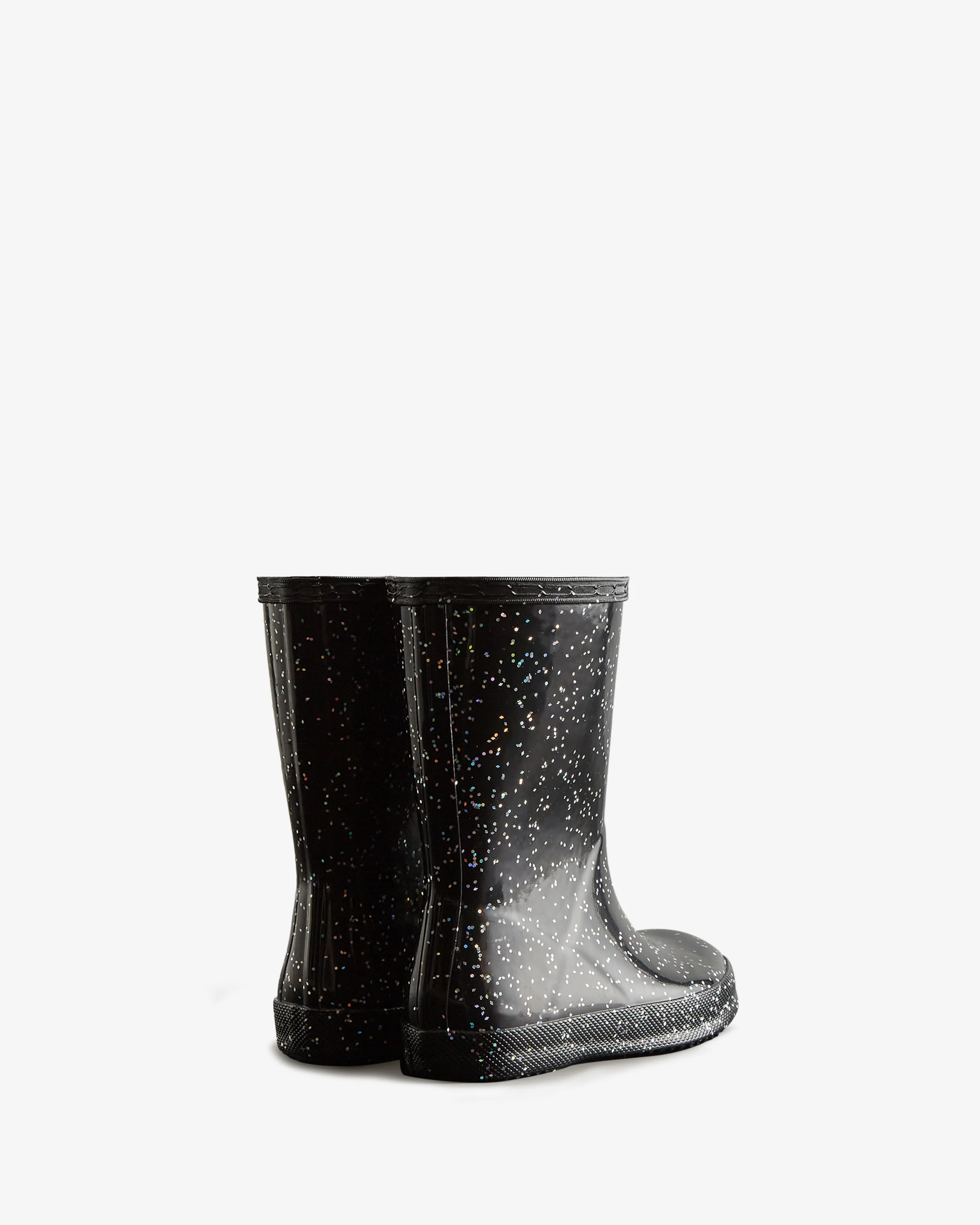 Kids First Classic Giant Glitter Rain Boot Black - Image 3