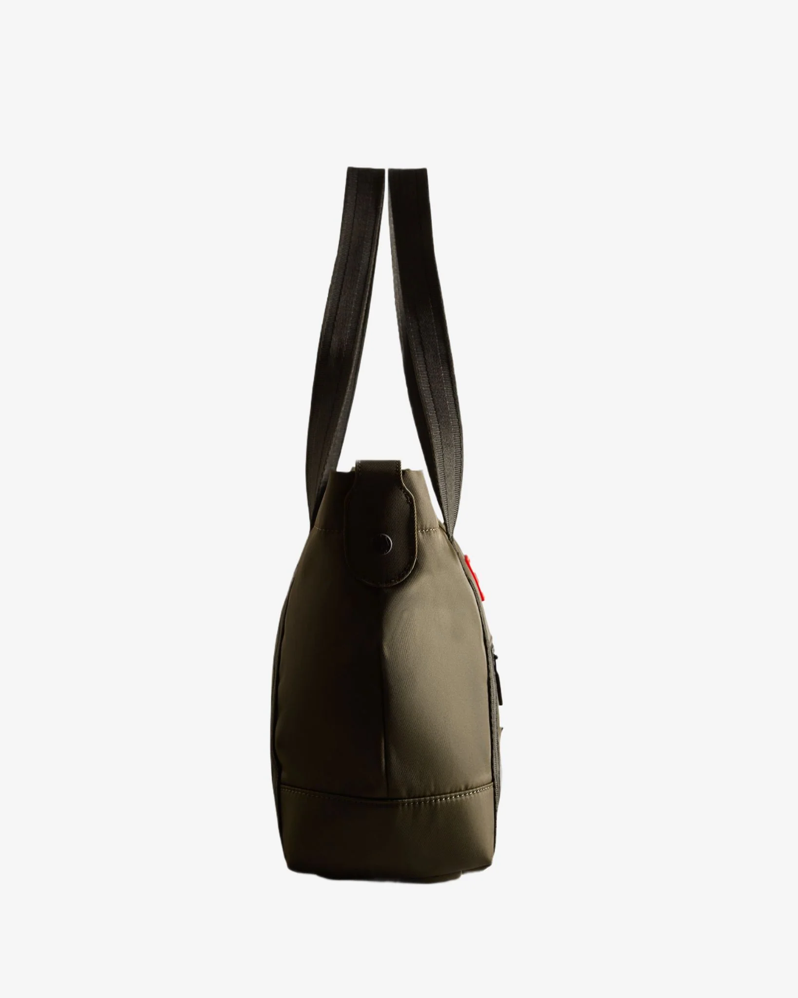 Nylon Midi Topclip Tote Bag Dark Olive - Image 3