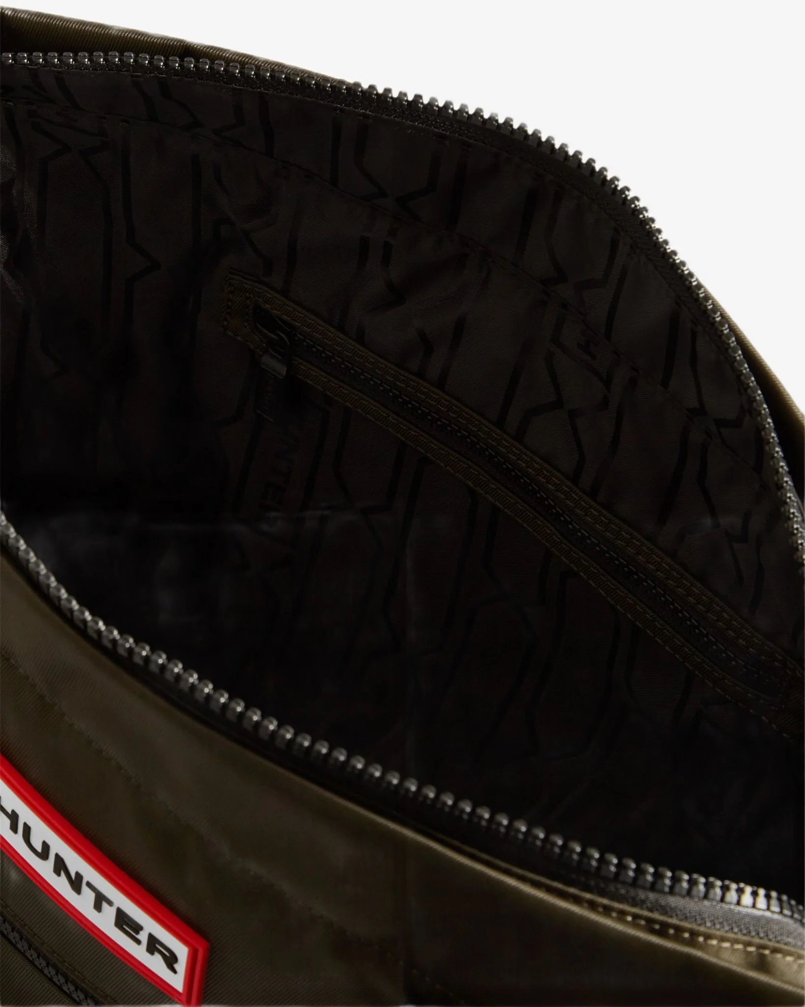 Nylon Midi Topclip Tote Bag Dark Olive - Image 5