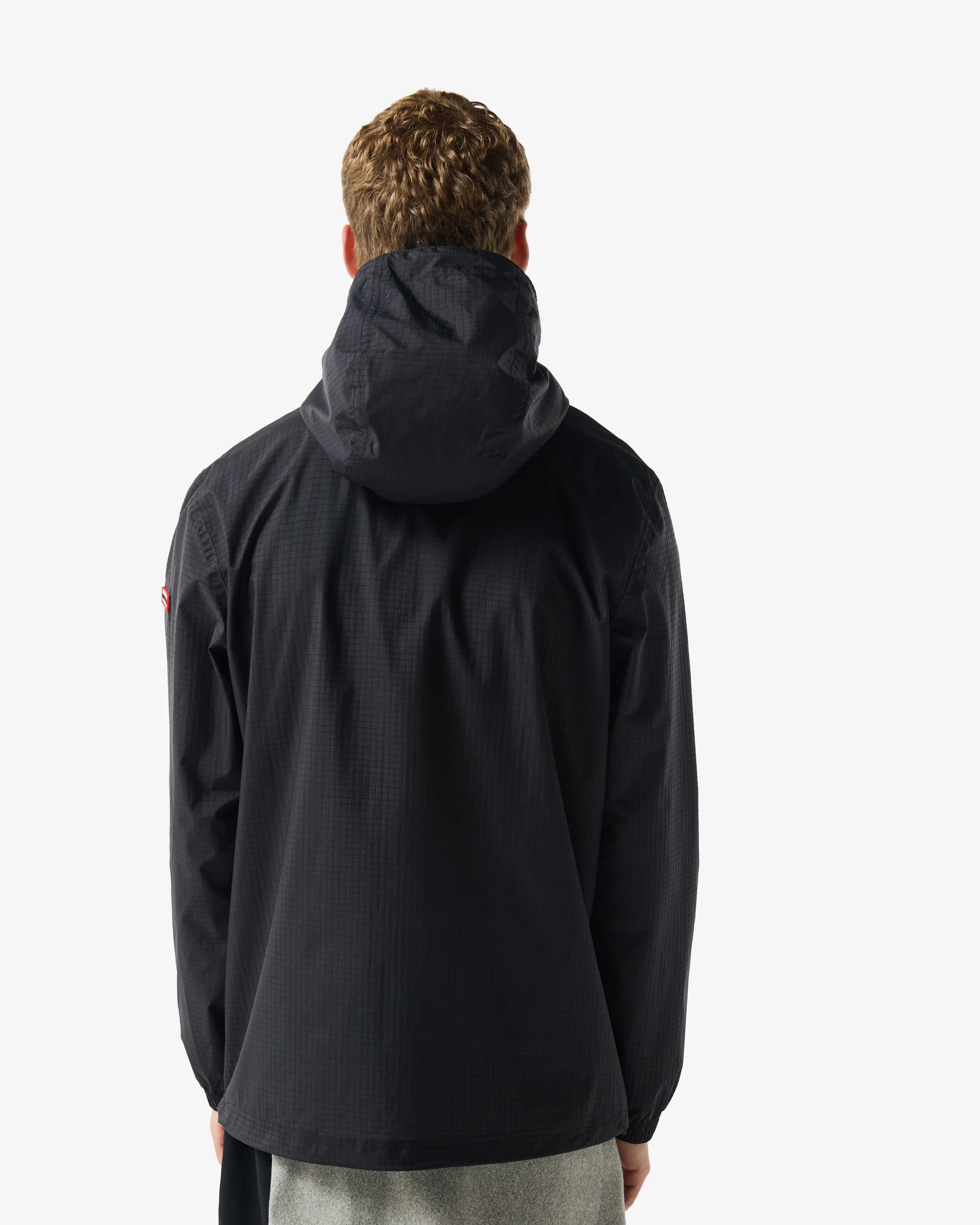 Unisex Packable Rain Jacket Black - Image 7