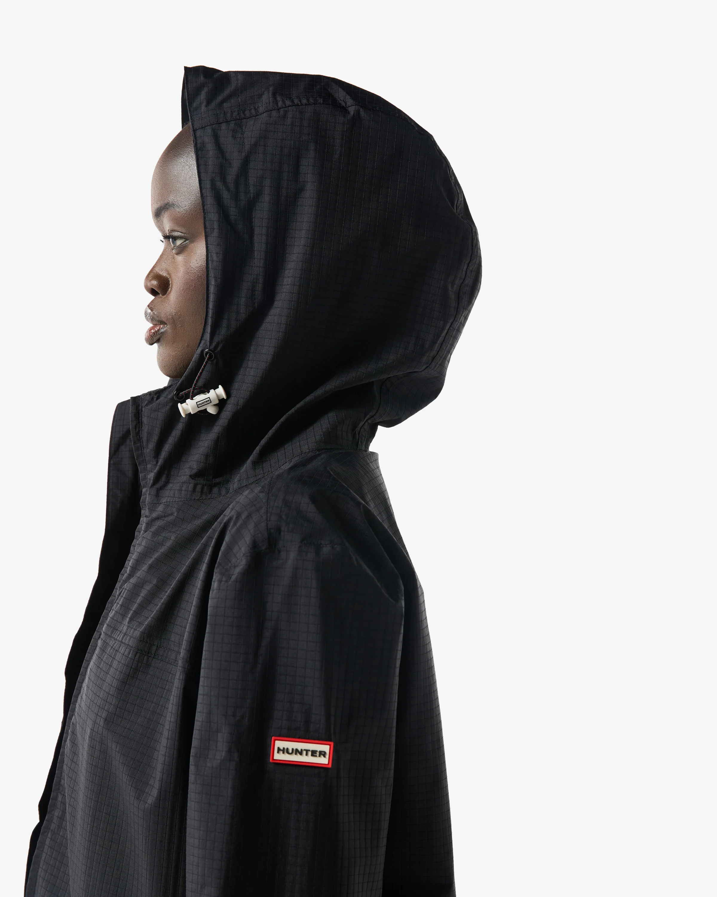 Unisex Packable Rain Jacket Black - Image 9