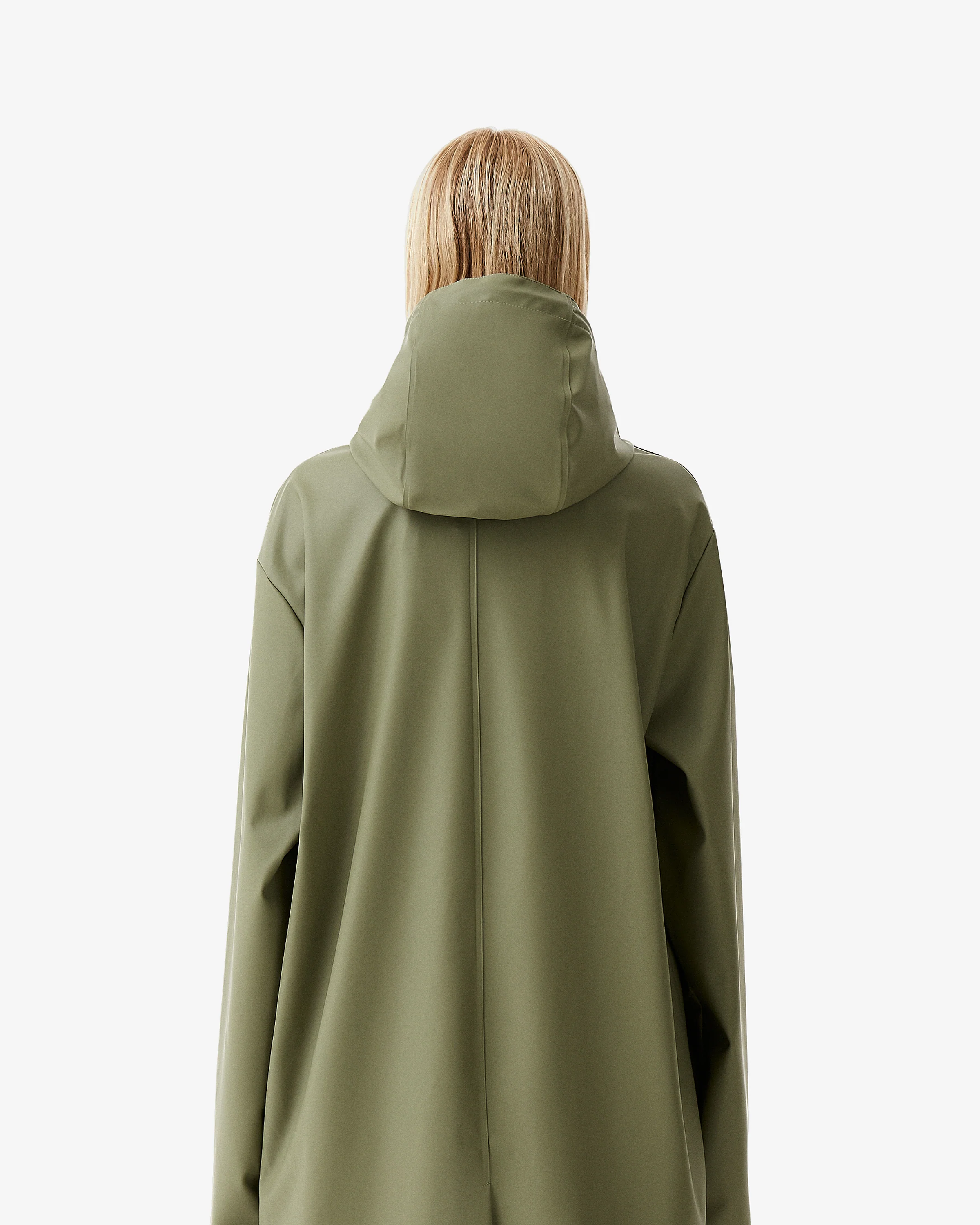 Unisex Downpour Andrea Rain Coat Deep Lichen Green - Image 4