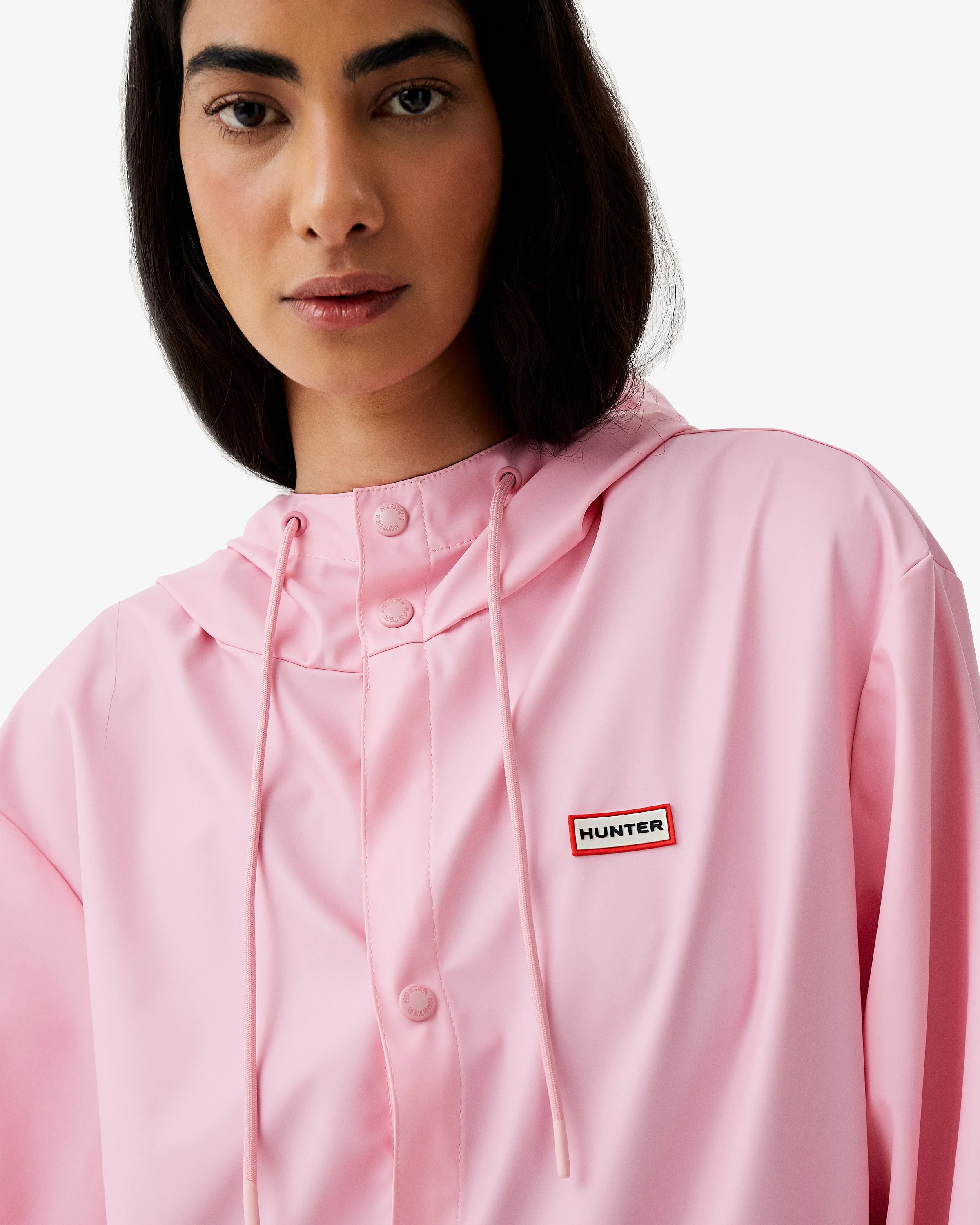 Unisex Downpour Izzy Hooded Rain Jacket Prism Pink - Image 3