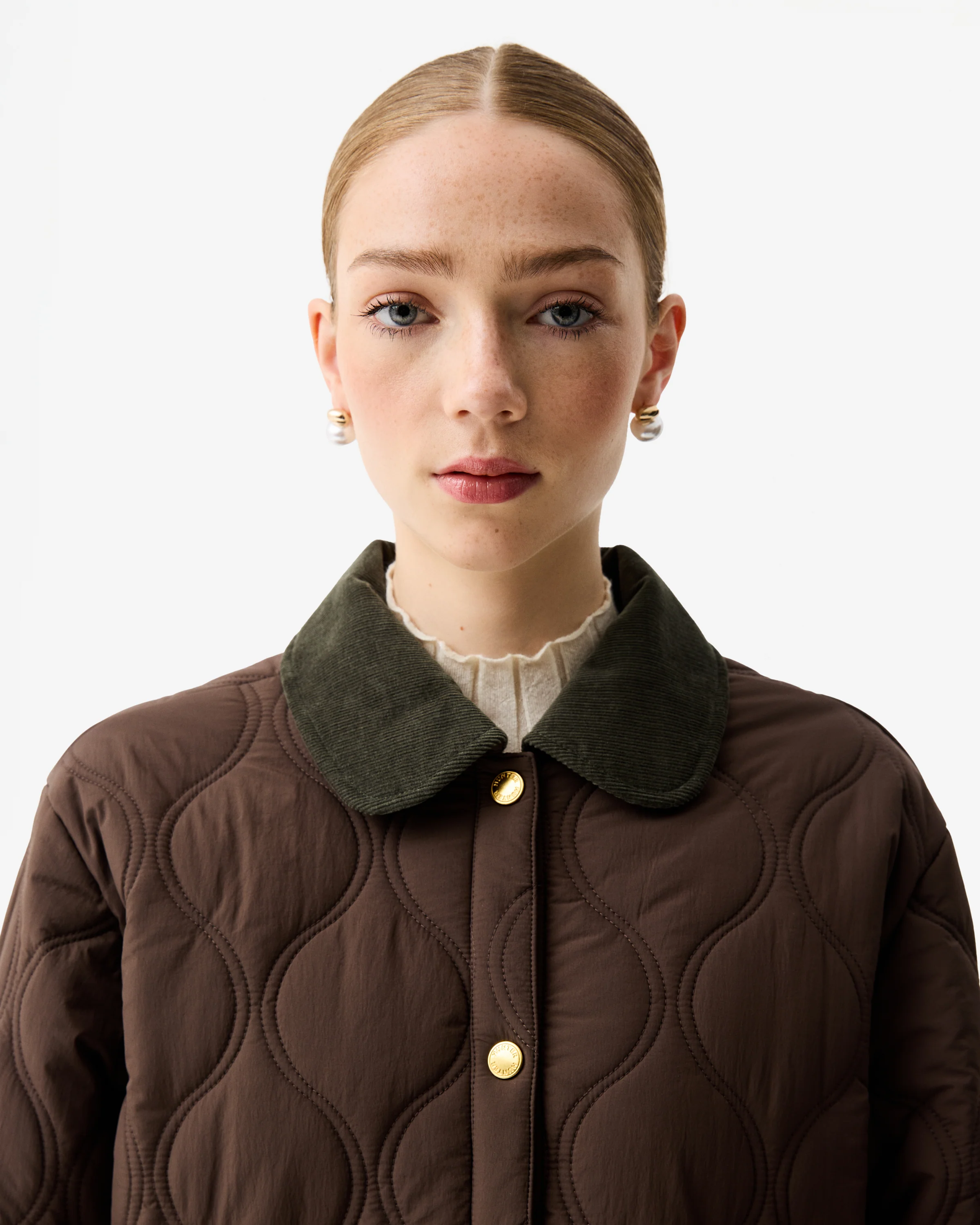 Witton Quilted Shacket Chocolate Brown - Image 4