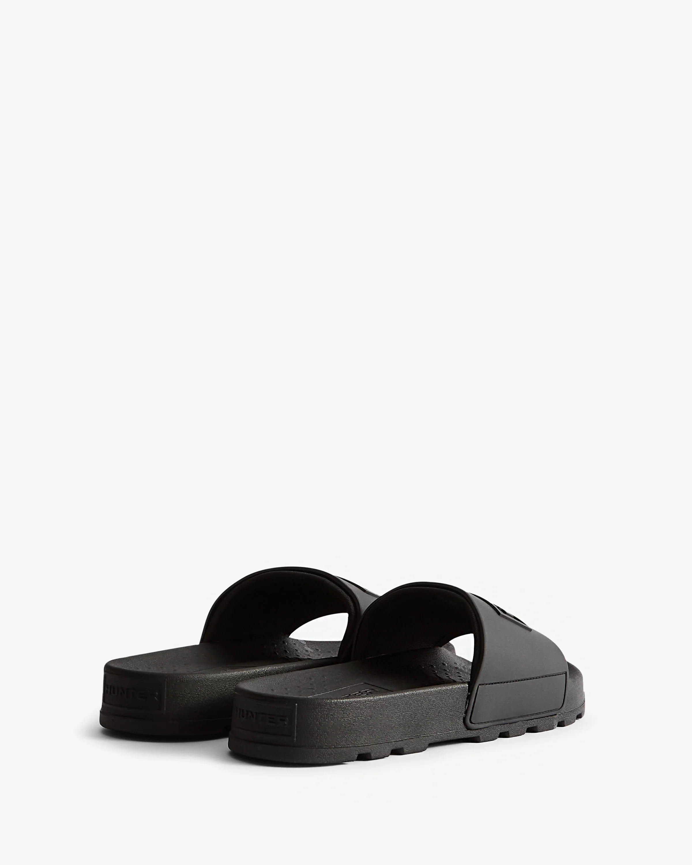 Womens Embossed Silicone Slider Black - Image 3